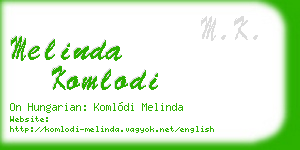 melinda komlodi business card